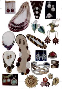 Pearls, mixed media, fature inspired jewels for Winter